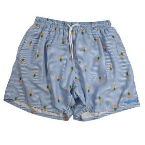 Uzzi Men Swim Trunks Drawstring 2XL Waist 30 Inch Pineapple Pool Party Vacation